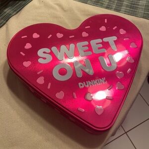 Dunkin' Heart-Shaped Pink Tin